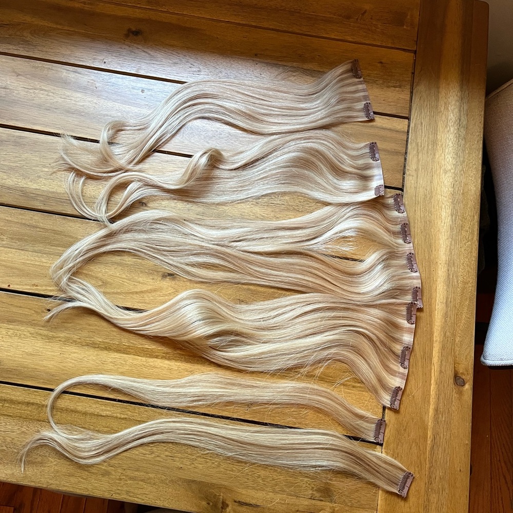 Luxy Dirty Blonde Seamless Clip-In Hair Extensions - Worn Once!